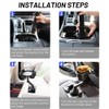 JSCARLIFE Car Cup Holder Expander with Tray, Multi-Functional Phone Slot,360