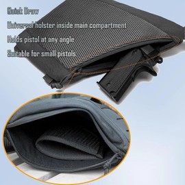 YASHALY Tactical Chest Bag Mens Concealed Carry Sling Backpack Pack Military CCW Anti-Thief Shoulder Sling Bag With Gun Holster Patch (Black)