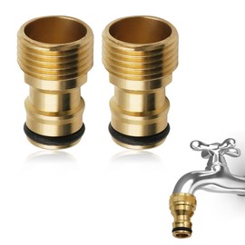 RDNKVB Universal Tap Connector for Mixer Tap, Pack of 2 Hose Adapters Tap Adapter Hose Coupling Quick Coupling Garden Hose Tap Adapters Connector