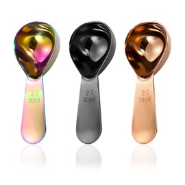 Coffee Scoop Stainless Steel, 2 Tablespoon Scoop Coffee Spoon, Short Handle Coffee Measuring Spoons for Coffee Coffee Bean Tea