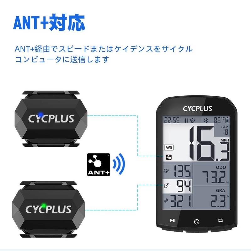CYCPLUS GPS Cycle Computer & Cadence & Speed Sensor &