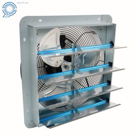 happy19star Speed Wall Mounted Greenhouse Garage Aluminum 16 Inch Shutter Exhaust Fan High