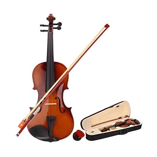 Acoustic Violin Fiddle Full Size with Bridge Bow Rosin Case