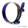 Kyostar 1.75" T-Bolt Hose Clamp Adjustable Stainless Steel Titanium Blue