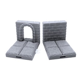 Deluxe Locking Dungeon Tiles - Masonry and Stone, Paintable 3D Printed Tabletop Role Playing Game Terrain Scenery for 28mm Miniatures