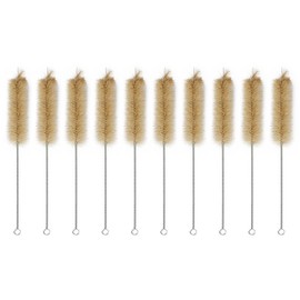 XCD Tube Brushes, 10 Pack Radial Tufted End Bristle Brushes for Test Tube and Bottle Cleaning in Laboratory, Size M