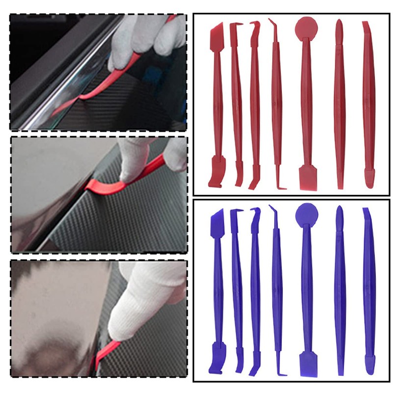 JNNJ Auto Wrap Edge Trim Squeegee, 7 Pieces Squeegee Tool