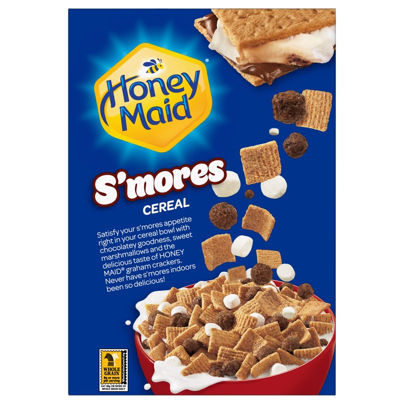 Post Honey Maid S'mores Breakfast Cereal Sweetened Corn and Wheat
