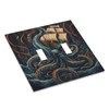 LOLREAI Decorative Light Switch Cover Plate Blue Octopus Pirate Ship