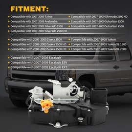 Jecoupoon 4 Pcs Front and Rear Door Lock Latch Actuator Compatible with Silverado Avalanche Suburban Tahoe Sierra Yukon XL Escalade ESV EXT 2007-2009 931-303 931-304