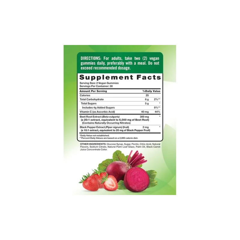 Nature's Truth Remolacha Con Pimienta Negra, 60 Gomitas