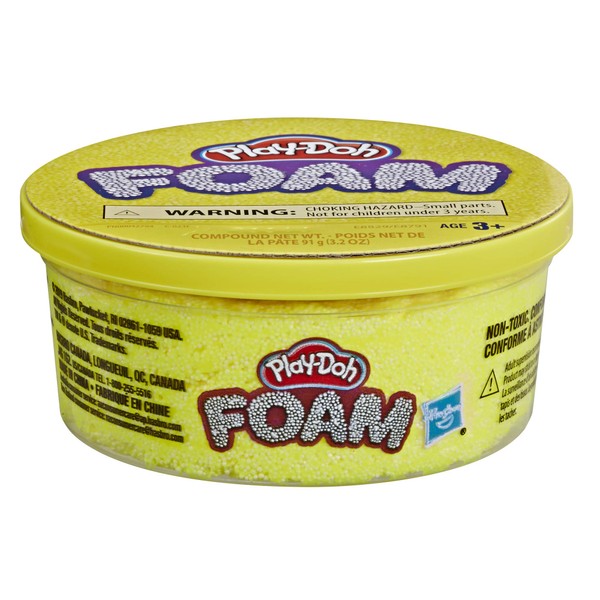 Play-Doh Foam Yellow Single Can of Non-Toxic Modeling Foam for Kids 3 Years & Up