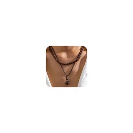 CLOORDE Puka Shell Necklaces for Men Natural Puka Shell Choker Trendy Coconut Wood Beads Necklace Surfer Beach Choker Summer Hawaiian Jewelry Accessories for Him