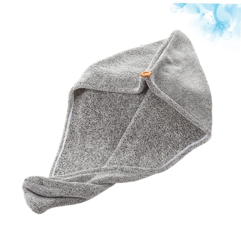 Baluue Quick Drying Towel Bamboo Charcoal Hair Drying Cap for