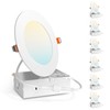 Amico 6 Pack 4 Inch 5CCT Ultra-Thin LED Recessed Dimmable