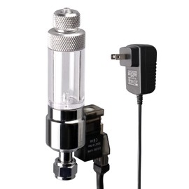 Clscea CO2 Bubble Counter with Solenoid Valve and Check Valve for Planted Aquarium Screw Connection