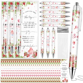 50 Set Strawberry Baby Shower Favors for Guests A Berry Sweet Baby Is On The Way Ballpoint Pens Thank You Greeting Cards Babys Shower Party Gifts for Gender Reveal Souvenir Pregnancy Party Game Prizes
