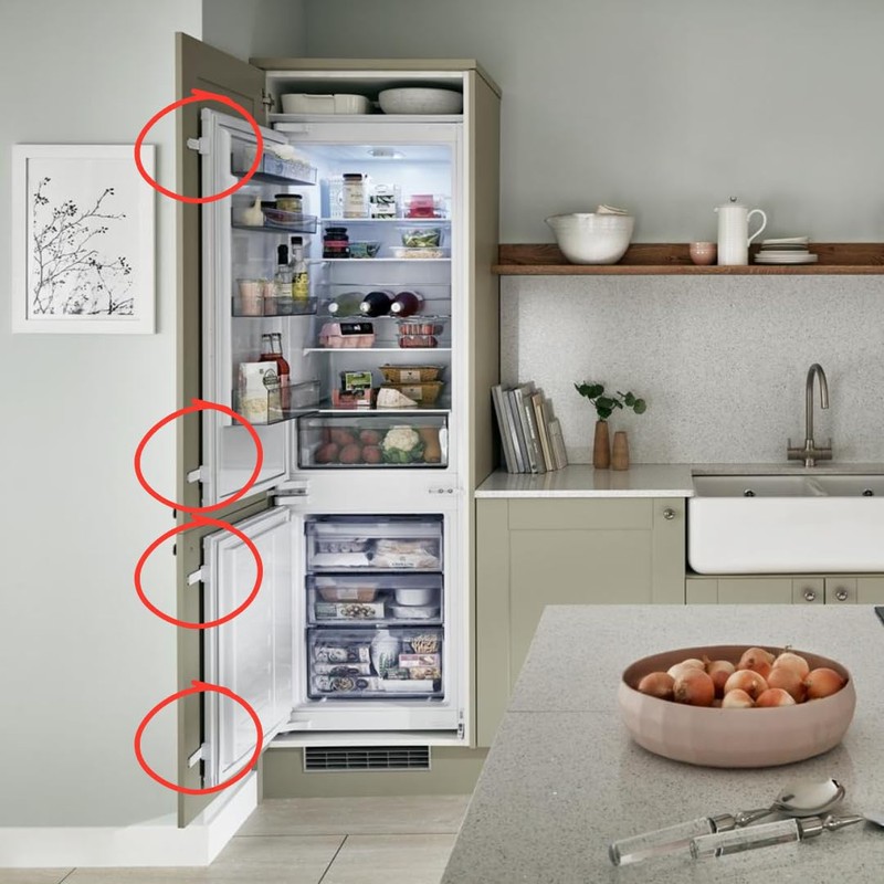 Integrated Fridge Door Sliders: Integrated Fridge Door Slider Kit with