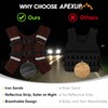 APEXUP APEXUP Weighted Vest with 5lbs/10lbs/15lbs/20lbs/25lbs/30lbs Weights and Reflective Stripe,