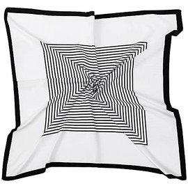 JN&LULU Women's satin square silk like scarf Fashion pattern large hair scarf wrap headscarf 35" x 35" (Checkered White)