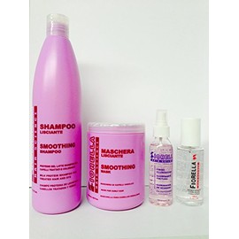Fiorella Smoothing Shampoo 33 Oz, Smoothing Mask 33 Oz, Finish Illuminating 4 Oz and Cristaux Brilliants 3.38 Oz