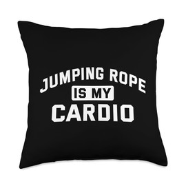 Funny Rope Jumping - Jump Rope - Rope Skipping Girls Throw Pillow