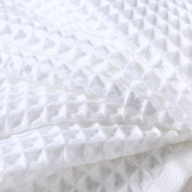 CC CAIHONG Luxury Waffle Weave Drying Premium Cotton Lightweight Thin Knit Hand Bath Towel Set - (8 Pack 13 inch x 29 inch) - White