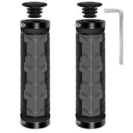 QEWORANE Mountain Bike Grips Non-Slip-Rubber Handle Bar Grips for Bicycles Grip Handlebars for Bike Dual Lock on Bike Handlebar Grips for BMX MTB Beach Cruiser Bicycle (Grey)