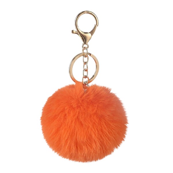 Pom Pom Keychains Colorful Faux Rabbit Fur Ball Keychain Car