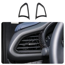 KELEIMAI Car Accessories Fit for Mazda CX-30 CX30 2020 2021 2022 2023 2024 2025 2026 Dashboard Console Side A/C Air Vent Cover Trim (Carbon Fiber Style) 2PCS ABS