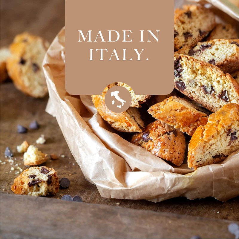L'Oro Del Sud Chocolate Biscotti, Cantuccini d'Abruzzo, Italian Cookies Madewith