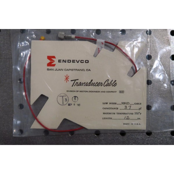 Endevco 3091D 12 Inch Low Noise Cable Assembly Wire 1ft