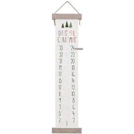 Simply Said, INC Hanging Canvas Christmas Advent Calendar - Days Til Christmas Chart - Christmas Countdown Calendar - Farmhouse Christmas Decor - 40 x 8.5 inches HC1252L