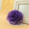Merida Women's Charming Silk Flower Hair Clip Rose Brooches, Titanium,