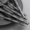 KINGSTONE Black Silverware Set, Luxury 20 Piece Flatware Set for