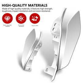 Motorcycle Mid Frame Air Deflectors Heat Shields Kits Fit for Harley Davidson Touring Street Glide Road Glide Electra Glide Road King Ultra Limited Tri Glide CVO 2009-2024 Chrome