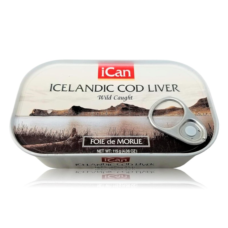 Icelandic Cod Liver Wild Caught (Foie de Morue) 4oz. (PACK