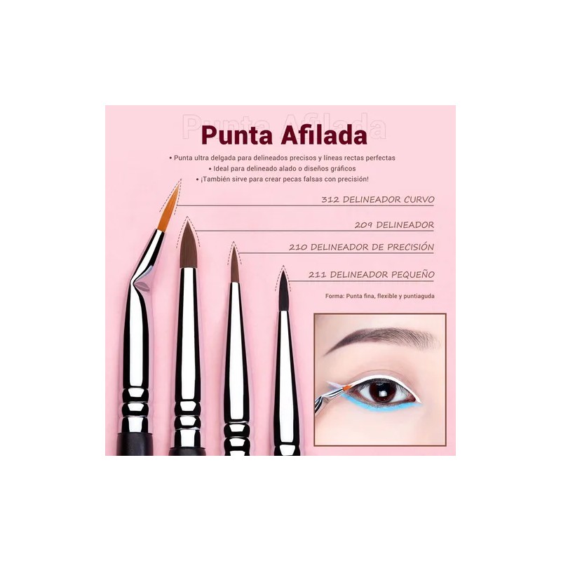 Jessup Kit 11pcs De Brochas Delineadores De Ojos,t324