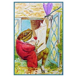 Jeremy Fischer Frog Reads The News Inspired by Beatrix Potter Counted Cross Stitch Pattern