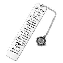 TUCEWP Coworker Leaving Gifts for Women Men Farewell Going Away Goodbye Gifts for Coworker Friends Teacher Nurse Coach Boss Employee Best Retirement Gifts Metal Compass Bookmark You Will Be Missed