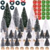 56 Pcs Artificial Mini Christmas Trees - Christmas Sisal Trees