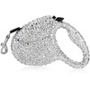 Sparkling Retractable Dog Leash,Rhinestone Pet Walking Leash for Small Dog
