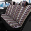 VarCozy Baja SaddleBlanketSeatCoversFullSet, Front SeatCovers and Split RearBenchSeatCoversforSedan, SUV,Truck,Universal Stripe