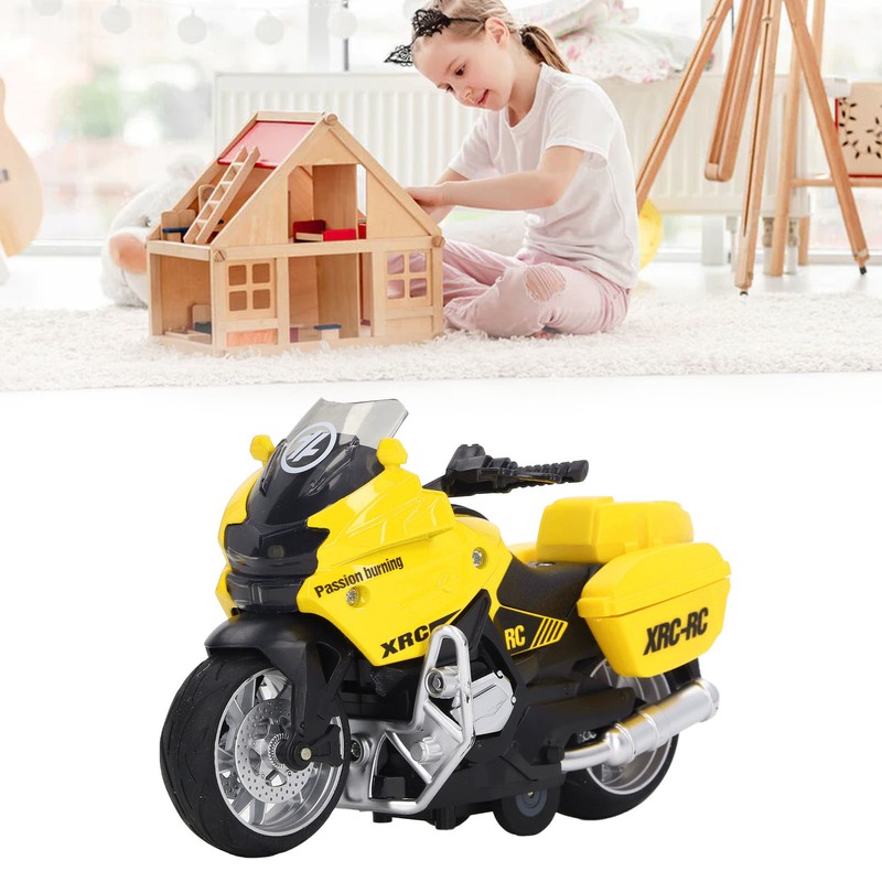 1:16 Scale Motorcycle Toy Alloy Sound Light Educational Portable Motorcycle