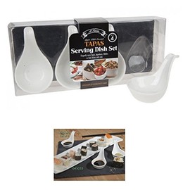 PMS 4PC 4X2.5" LONG HANDLED SPOON MINI TAPAS DISHES.PVC CTD