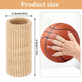 YUXIANLB 30 Pcs Finger Sleeves Breathable Elastic Thumb Finger Compression Sleeves for Basketball Baseball Volleyball Gaming Typing Playing Daily Use Fingers Splint Brace Protectors for Men Women