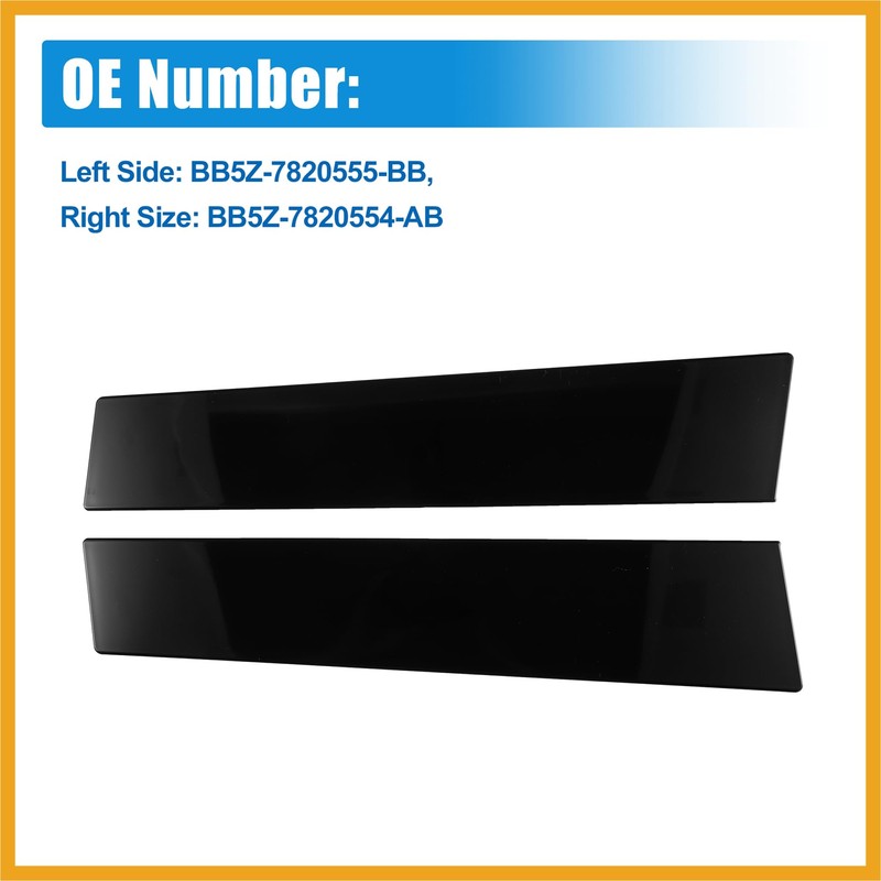 Partuto 1 Pair Windshield B Pillar Trim Panel NO.BB5Z-7820555-BB/BB5Z-7820554-AB Door