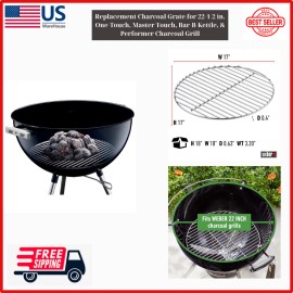 22 inch One-Touch, Master Touch, Bar-B-Kettle, Performer Weber Charcoal Grate Grill For 22 1/2 One Master Touch Bar B Kettle Plated steel