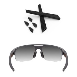 ToughAsNails Black Ear Socks and Nose Pads Replacement Rubber Kits for Oakley Sunglasses Mercenary OO9424