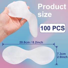 Mxxipp 100 Sheets Disposable Eye Mask Paper, Non Woven Facial Eye Care Pads, Skincare Spa Paper Eye Covers Beauty Tool for Home Salon Wrap Moisture Retention- White